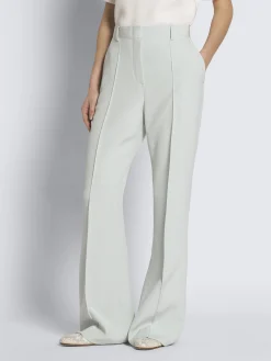 Discount Brioni Aqua green silk cady flare trousers