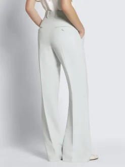 Discount Brioni Aqua green silk cady flare trousers