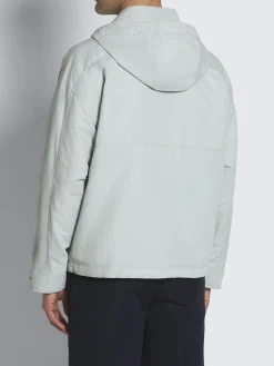 Discount Brioni Aqua green technical linen Fisherman windbreaker