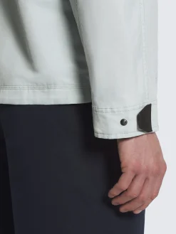 Discount Brioni Aqua green technical linen Fisherman windbreaker