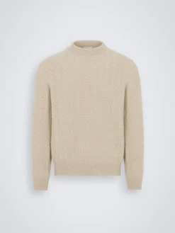 Discount Brioni cashmere and vicuña sweater Beige