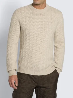Discount Brioni cashmere and vicuña sweater Beige