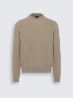 Online Brioni Beige cashmere and wool crewneck sweater