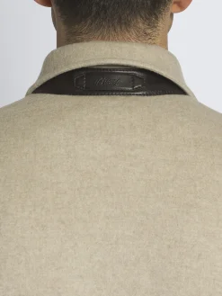 Best Brioni cashmere double-splittable shirt collar blouson Beige