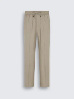 Hot Brioni Beige herringbone wool and silk Asolo trousers