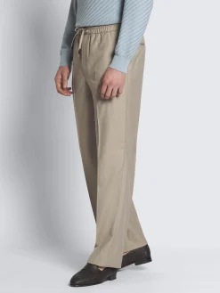 Hot Brioni Beige herringbone wool and silk Asolo trousers