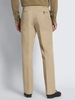 Discount Brioni linen and cotton Pienza trousers Beige