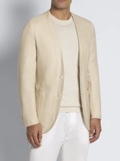 Discount Brioni Beige linen, wool and silk Jardigan