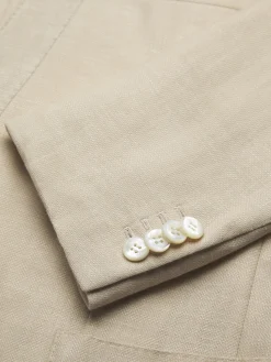 Discount Brioni Beige linen, wool and silk Jardigan