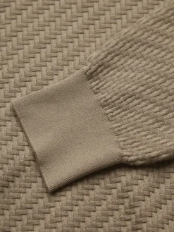 Sale Brioni organic cotton, silk and cashmere Trama weave sweater Beige