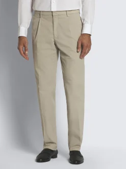 Hot Brioni organic stretch cotton Pienza trousers Beige