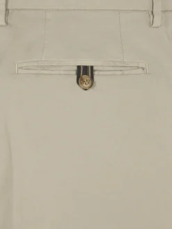 Hot Brioni organic stretch cotton Pienza trousers Beige