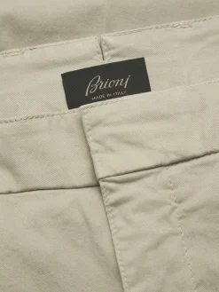 Hot Brioni organic stretch cotton Pienza trousers Beige
