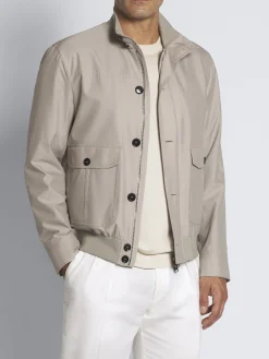 Clearance Brioni Performa silk 75 Blouson Beige
