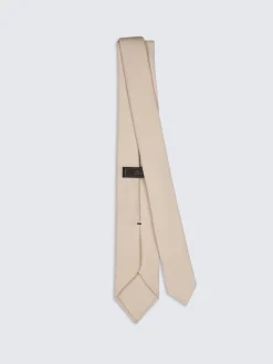 Hot Brioni Beige silk cady tie