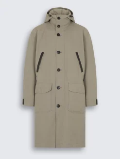 Clearance Brioni silk gabardine hooded parka Beige