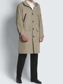 Clearance Brioni silk gabardine hooded parka Beige