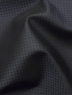New Brioni and charcoal silk pocket square Black