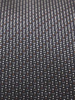 Online Brioni and dark grey micro motif jacquard silk tie Black