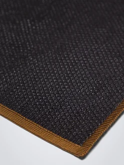 Sale Brioni and ochre silk tricot pocket square Black