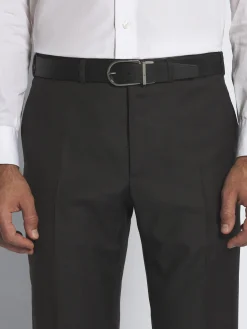 Online Brioni calf and grained leather reversible belt Black