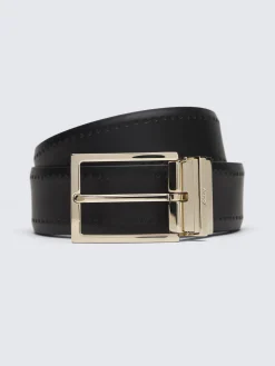Hot Brioni calf leather belt Black