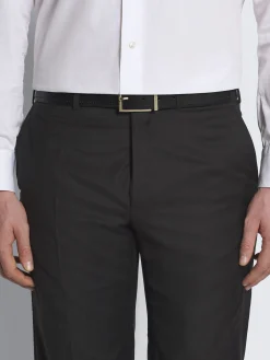 Hot Brioni calf leather belt Black
