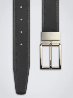 Hot Brioni calf leather belt Black