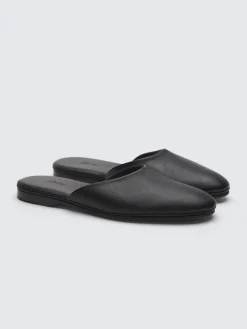 Best Brioni calfskin mules Black