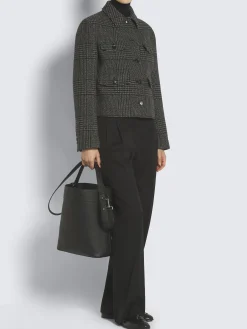 Hot Brioni calfskin top handle bag Black