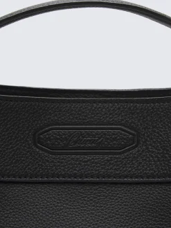 Hot Brioni calfskin top handle bag Black