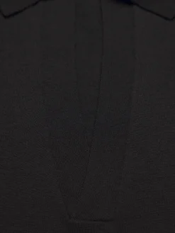 Best Brioni cashmere and silk long-sleeved V-neck polo Black