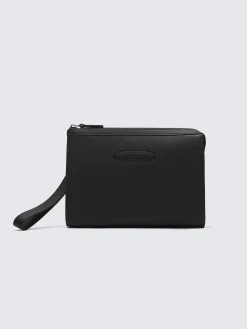 Sale Brioni grained calf leather pouch Black