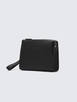 Sale Brioni grained calf leather pouch Black