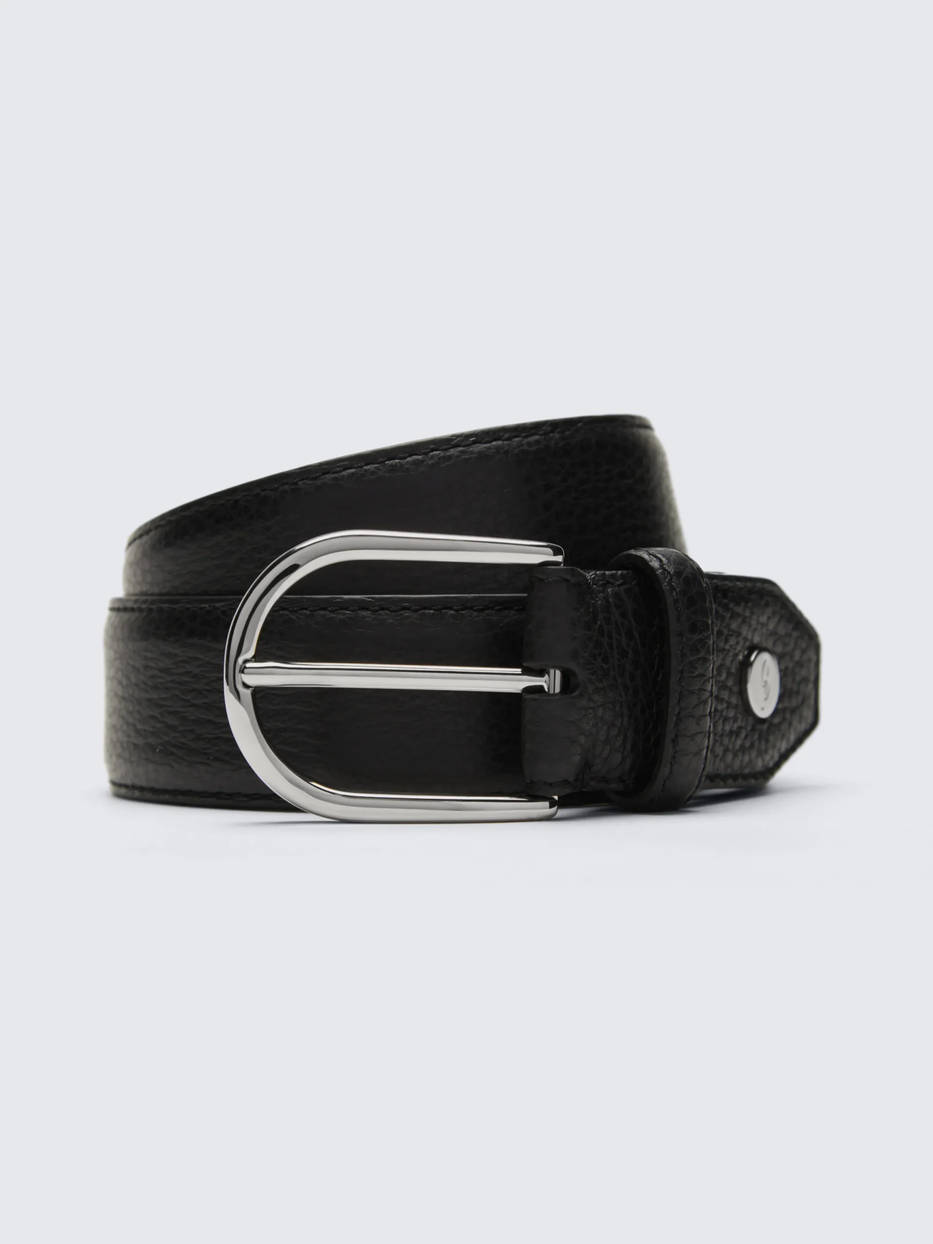 Discount Brioni grained calf leather belt Black