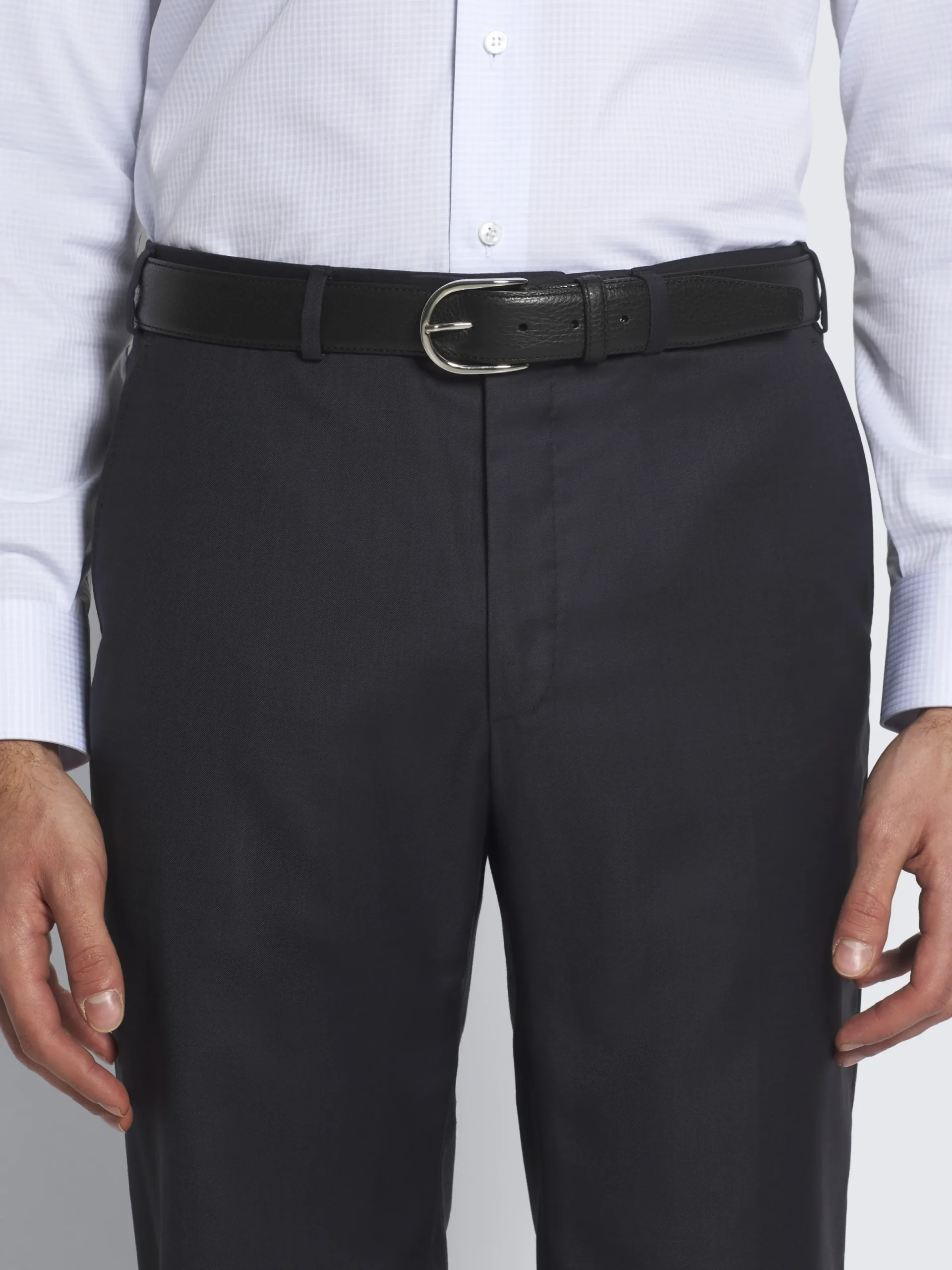 Discount Brioni grained calf leather belt Black