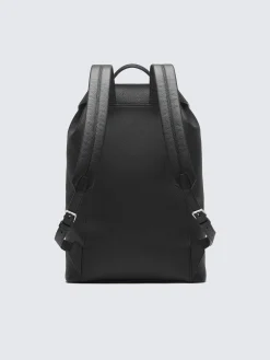 Clearance Brioni grained leather backpack Black