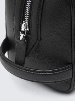 Outlet Brioni grained leather beauty case Black