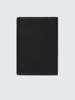 Hot Brioni grained leather passport holder Black