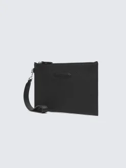 Fashion Brioni grained leather small pouch Black