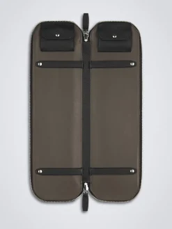 Discount Brioni grained leather tie case Black