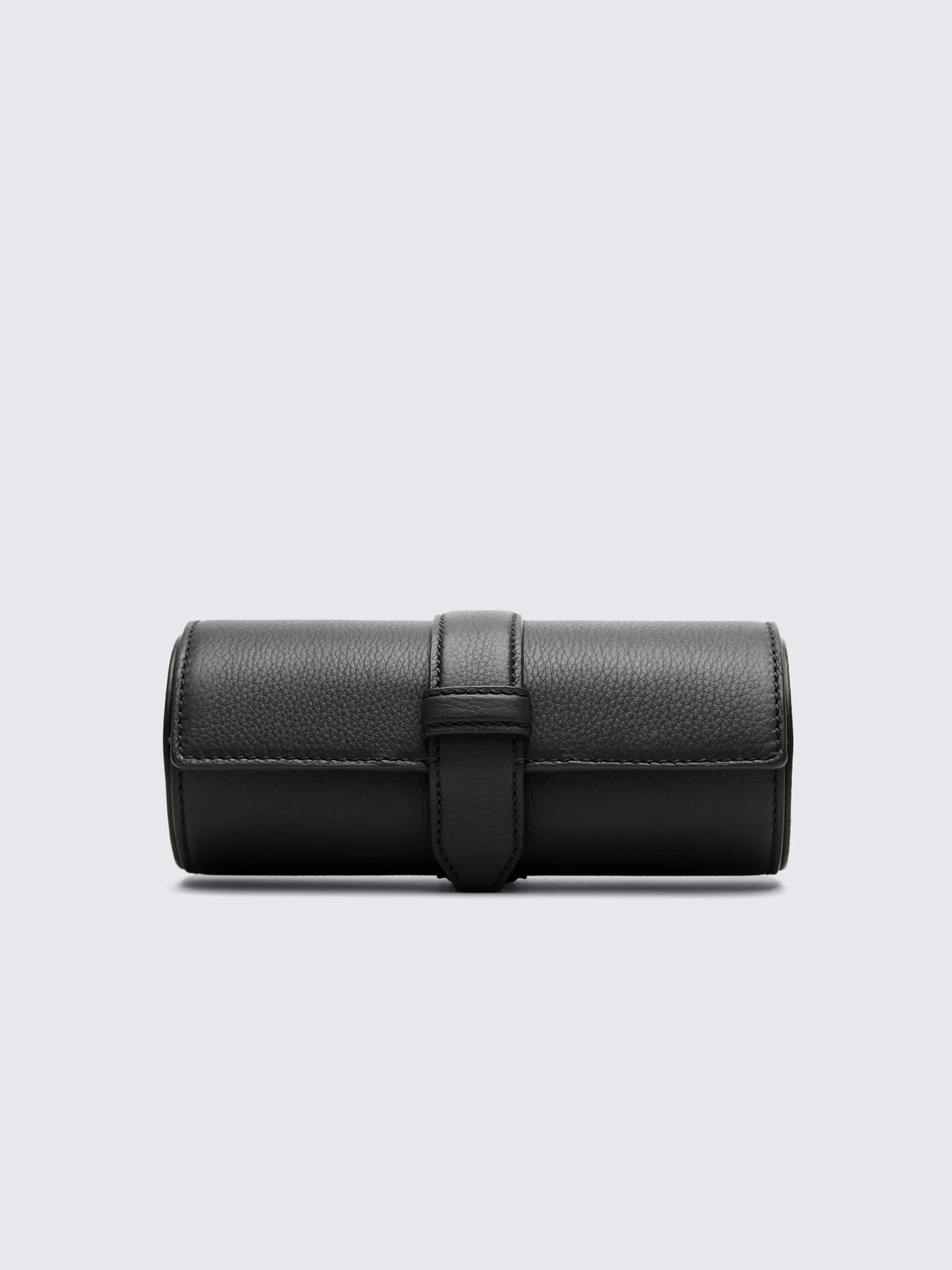 Sale Brioni grained leather watch case Black