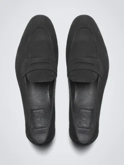 Clearance Brioni nubuck Appia penny loafer Black