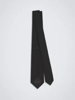 Outlet Brioni silk tie Black