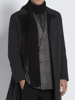 New Brioni wool scarf Black