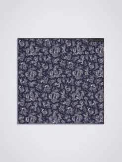 Online Brioni and grey silk pocket square Blue