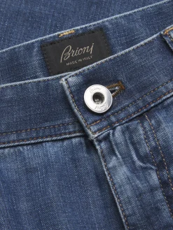 Sale Brioni Blue cotton selvedge denim Meribel jeans Denim blue