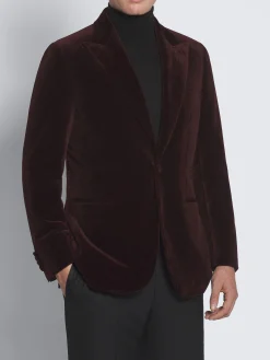 Clearance Brioni cotton velvet Virgilio jacket Bordeaux