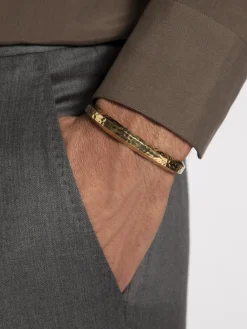 Outlet Brioni Bronze hammered bracelet Gold