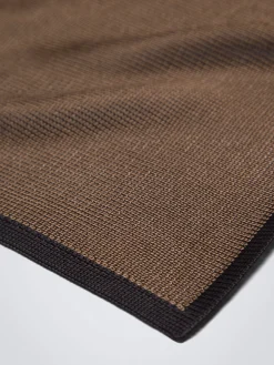 Best Brioni and black knitted silk pocket square Brown